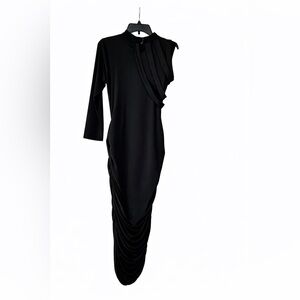 Elegant Black One-Shoulder Dress